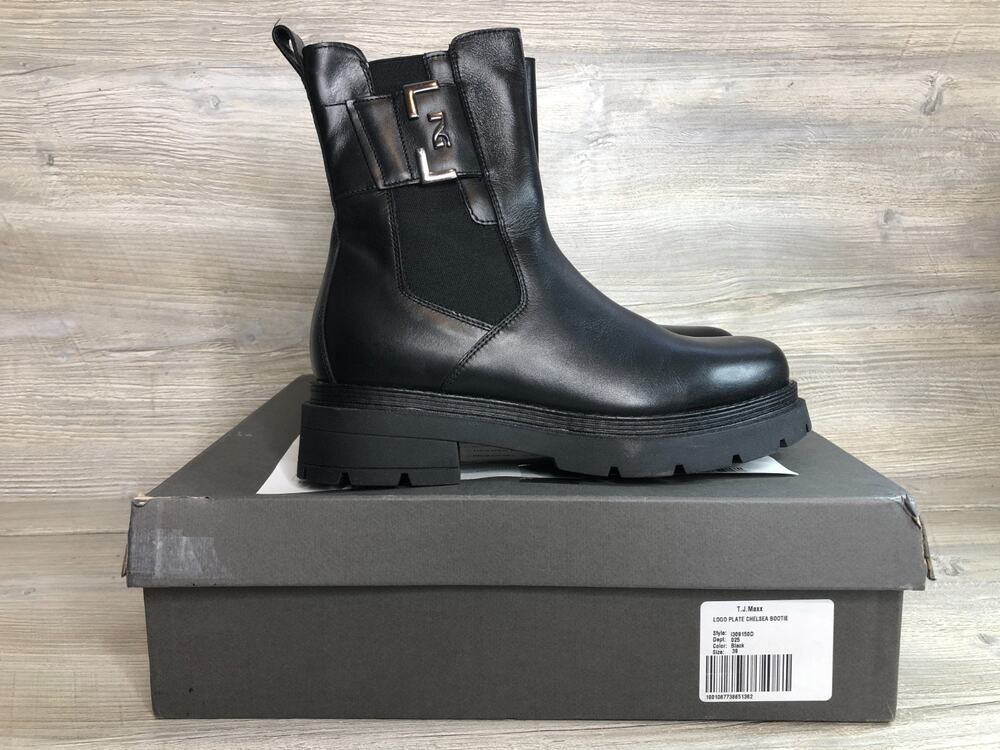 NERO GIARDINI Italian Leather Women Chelsea boots Black Color Sz 39 EU